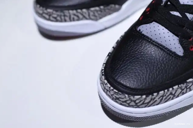 Rep Kickmax Jordan Air Black 3 854262-001 Cement 0409